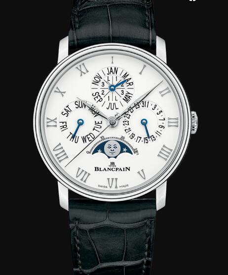 Review Blancpain Villeret Watch Price Review Quantième Perpétuel Phases de Lune Replica Watch 6656 1127 55B